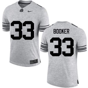 Men's Ohio State Buckeyes #33 Dante Booker Gray Nike NCAA College Football Jersey Fashion SAQ0844ZD